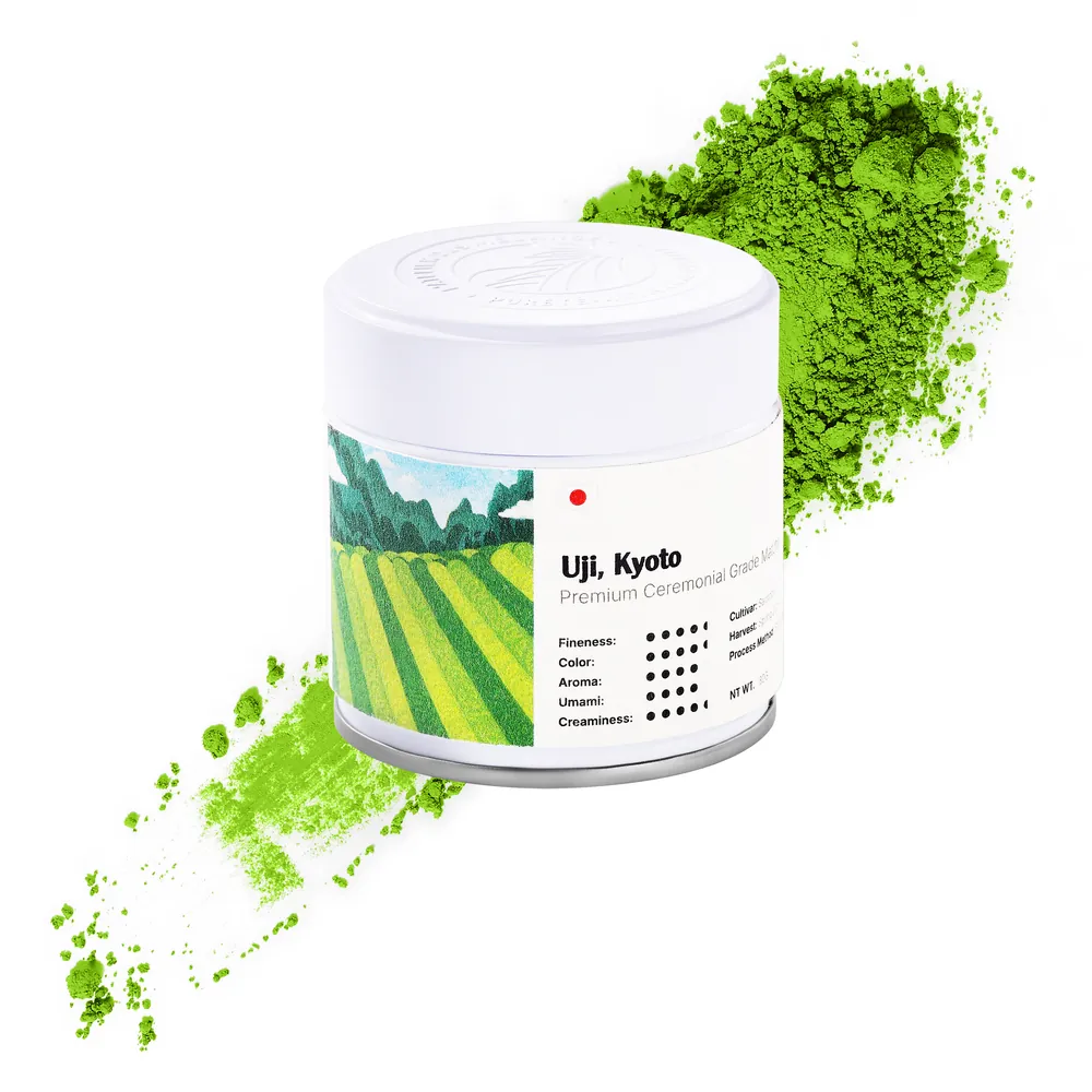 M'atelier ceremonial grade matcha tin with matcha powder
